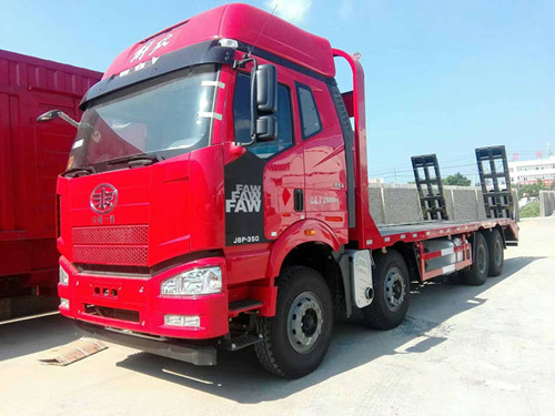 國六新款JK6解放前四后八平板運輸車(chē)